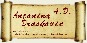 Antonina Drašković vizit kartica